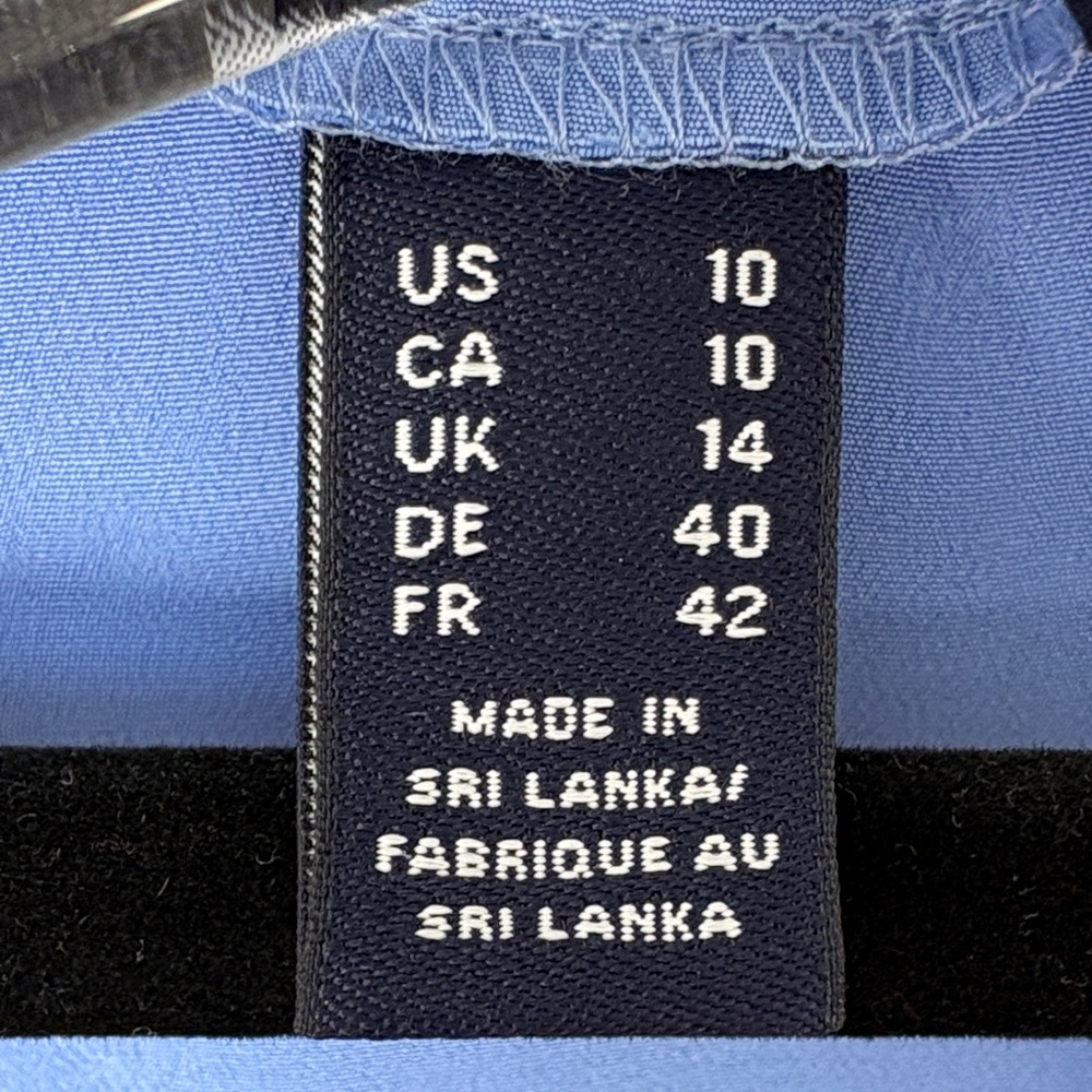NWOT Lands' End Blue Pleated Blouse - Size 10 - Picture 3 of 14